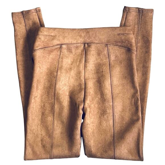 Spanx Women’s S NWT Tan Faux Suede High Rise Leggings Pants Ankle Tummy Control - Picture 8 of 12